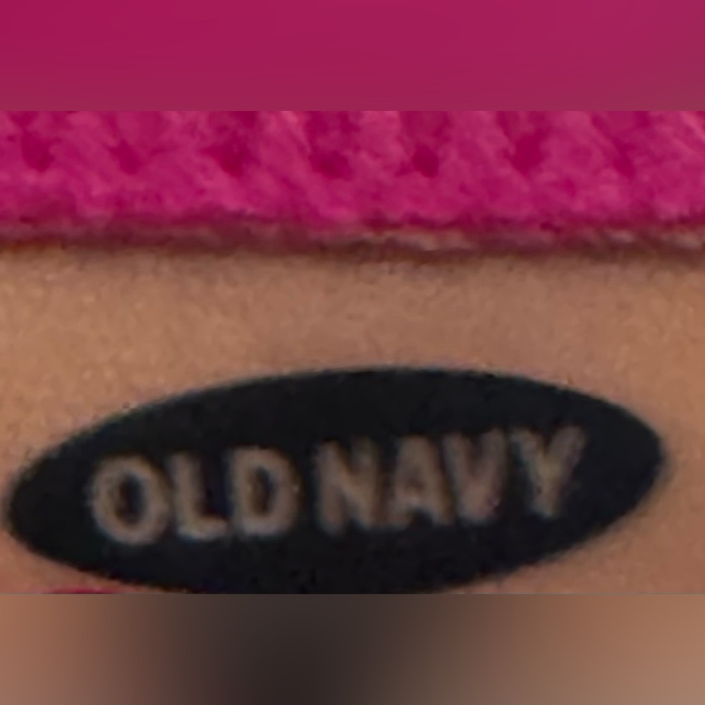 Old Navy bikini swim top - one shoulder tie - pink & orange. Large - Picture 5 of 11